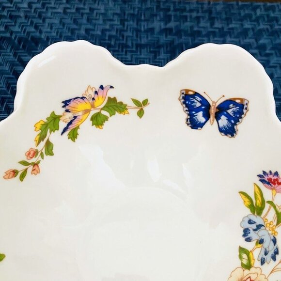 Aynsley Cottage Garden Bowl Trinket Dish Butterflies Flowers - Picture 4 of 10